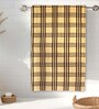 Yellow Cotton Checkered 215 GSM Bath Towel (1Pc)