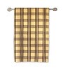 Yellow Cotton Checkered 215 GSM Bath Towel (1Pc)