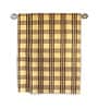 Yellow Cotton Checkered 215 GSM Bath Towels Pack of 2