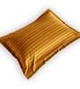 Yellow Cotton 210TC Striped Set of 2 Pillow Covers