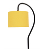 Yellow Cotton Curvy Table Lamp with Iron Base