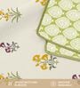 Yellow Cotton Floral 150 GSM Single Bed AC Room Blanket