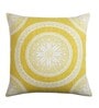 Yellow Cotton Floral 16x16 inches (Set of 2) Cushion Covers
