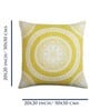 Yellow Cotton Floral 20x20 inches (Set of 2) Cushion Covers