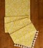 Floral (90x14) Yellow & White Cotton Table Runner