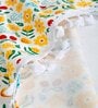 Yellow Cotton Floral 9Ft Light Filtering Eyelet (Set Of 2) Long Door Curtains
