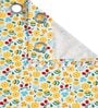 Yellow Cotton Floral 9Ft Light Filtering Eyelet (Set Of 2) Long Door Curtains