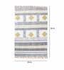 Yellow Cotton Geometric 3x2 Hand Woven Dhurrie