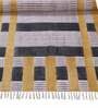 Yellow Cotton Striped 3x2 Hand Woven Dhurrie