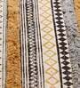 Yellow Cotton Geometric 3x2 Hand Woven Dhurrie