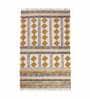 Yellow Cotton Geometric 3x2 Hand Woven Dhurrie