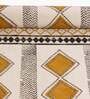 Yellow Cotton Geometric 3x2 Hand Woven Dhurrie