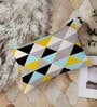 Yellow Cotton Geometric 18x12 inches Cushion Covers (Pack of 2)