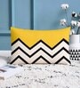 Yellow Cotton Geometric 18x12 inches Cushion Covers (Pack of 2)