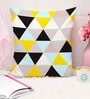 Yellow Cotton Geometric 24x24 inches Cushion Covers (Pack of 2)