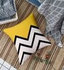 Yellow Cotton Geometric 24x24 inches Cushion Covers (Pack of 2)
