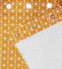 Yellow Cotton Geometric 5ft Semisheer Eyelet Window Curtain (1 Pc)