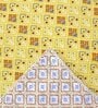 Yellow Cotton Geometrical 144 TC Double Bed Dohar