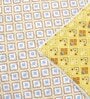 Yellow Cotton Geometrical 144 TC Single Bed Dohar