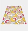 Yellow Cotton Geometrical 5.7 x 4 Feet Dhurries