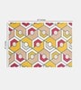 Yellow Cotton Geometrical 5.7 x 4 Feet Dhurries