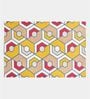 Yellow Cotton Geometrical 5.7 x 4 Feet Dhurries