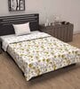 Yellow Cotton Patterned 120 GSM Single Bed Dohar
