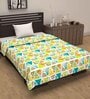 Yellow Cotton Patterned 120 GSM Single Bed Dohar