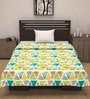 Yellow Cotton Patterned 120 GSM Single Bed Dohar