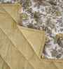 Yellow Cotton Polyester Fruit Print 115 GSM Double Bed Quilt