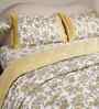 Yellow Cotton Polyester Fruit Print 115 GSM Double Bed Quilt