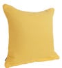 Yellow Solid Cotton 18 x 18 Inches Cushion Covers (Set of 2)