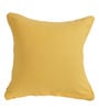 Yellow Solid Cotton 18 x 18 Inches Cushion Covers (Set of 2)