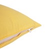 Yellow Solid Cotton 18 x 18 Inches Cushion Covers (Set of 2)