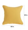 Yellow Solid Cotton 18 x 18 Inches Cushion Covers (Set of 2)