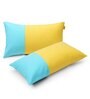 Yellow Cotton Solid 20x12 inches Cushion Covers (Pack of 2)
