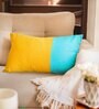 Yellow Cotton Solid 20x12 inches Cushion Covers (Pack of 2)