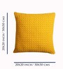 Yellow Cotton Solid 20x20 inches Cushion Covers (Set of 5)
