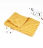 Yellow Cotton Patterned 235 GSM Small Waffle Bath Towel (1 Pc)