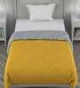 Yellow Cotton Solid 250 GSM Single Bed Comforter