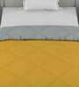 Yellow Cotton Solid 250 GSM Single Bed Comforter