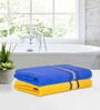 Yellow Cotton Solid 380 GSM Bath Towels (Set of 2)