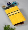 Yellow Cotton Solid 380 GSM Bath Towels (Set of 2)