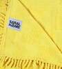 Yellow Cotton Geometric 56X50 Inch Tufted Throw