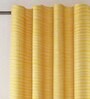 Yellow Cotton Solid 7ft Blackout Rod Pocket Door Curtain (1 Pc)