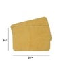 Yellow Solid Cotton 24x16 Inches AntiSkid Bath Mats (Set of 2)