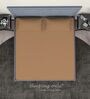 Brown Cotton Solid Finest 300TC Plain Super King Bedsheet with 2 Pillow Covers