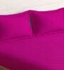Maroon Cotton Solid 210TC Plain Super King Bedsheet with 2 Pillow Covers