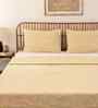 Yellow Cotton Textured Double Bedcover