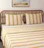 Yellow Cotton Textured Double Bedcover